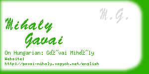 mihaly gavai business card